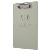 Porte-bloc Initiales de monogramme personnalisé moderne Nom S (Gauche)