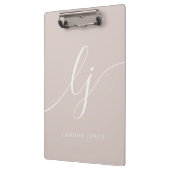 Porte-bloc Initiales de monogramme Rose professionnelle Ivoir (Gauche)