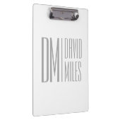 Porte-bloc Initiales et logo de nom gris minimal et moderne é (Swatch)