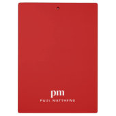 Porte-bloc Initiales et nom du monogramme d'entreprise simple (Dos)