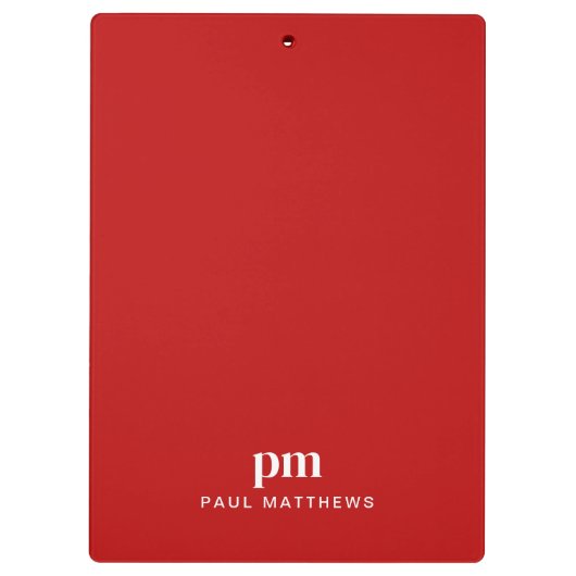 Porte-bloc Initiales et nom du monogramme d'entreprise simple (Dos)