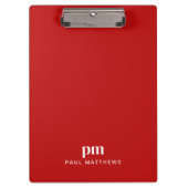 Porte-bloc Initiales et nom du monogramme d'entreprise simple (Devant)