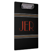 Porte-bloc Initiales monogrammes design noir rouge (Swatch)