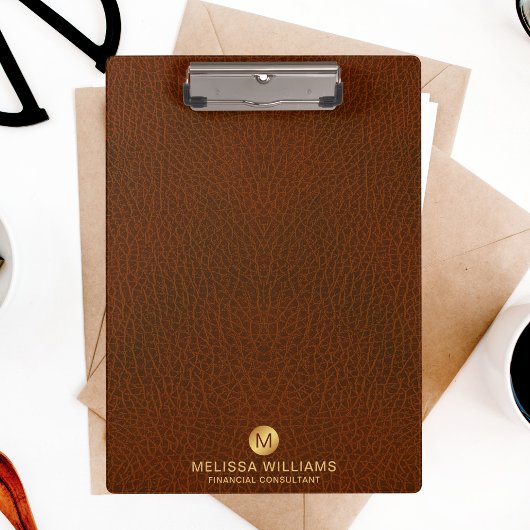 Porte-bloc Initiales Monogrammes en cuir de culture classique