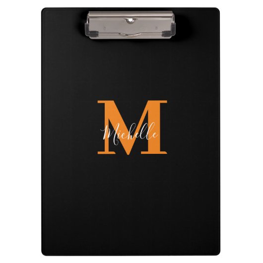 Porte-bloc Initiales personnalisées uniques et nom Monogramme (Devant)