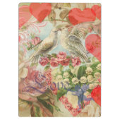 Porte-bloc Inséparables Coeur antique Vintage (Dos)