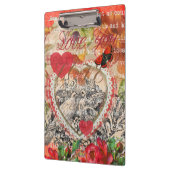 Porte-bloc Inséparables Heart Red Art Collage (Gauche)