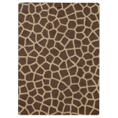 Porte-bloc Insigne Brown foncé personnalisé Giraffe Imprimer (Dos)