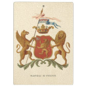 Porte-bloc Insigne héraldique avec Griffin et Lion (Dos)