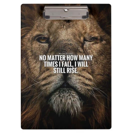Porte-bloc Inspiration Lion - Automne et Montée - Motivationn (Devant)