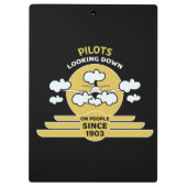 Porte-bloc instructeur de vol | Flying School | Diplômé | Pro (Dos)