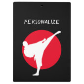 Porte-bloc Instructeur fait sur commande d'école de karaté (Dos)