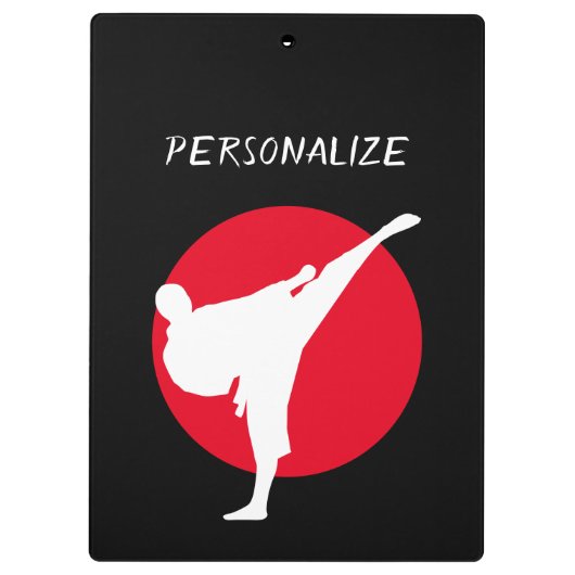 Porte-bloc Instructeur fait sur commande d'école de karaté (Dos)
