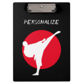 Porte-bloc Instructeur fait sur commande d'école de karaté (Devant)