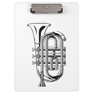 Porte-bloc Instrument de musique noir et blanc de croquis de
