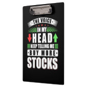 Porte-bloc Investisseur Dans Ma Tête Acheter Plus De Stocks (Gauche)