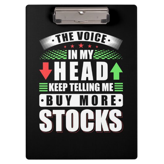 Porte-bloc Investisseur Dans Ma Tête Acheter Plus De Stocks (Devant)