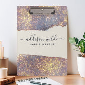 Porte-bloc Iridescente Purple Gold Glam Parties scintillant