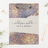 Porte-bloc Iridescente Purple Gold Glam Parties scintillant