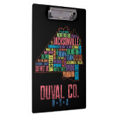 Porte-bloc Jacksonville Duval Comté Floride Word Plages d'art (Swatch)