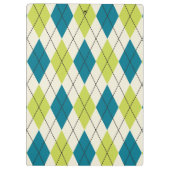 Porte-bloc Jacquard bleu et vert (Dos)