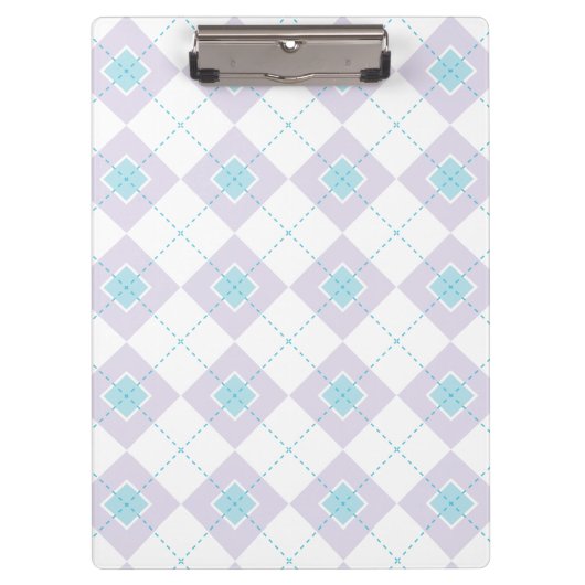 Porte-bloc Jacquard bleu et violet (Devant)