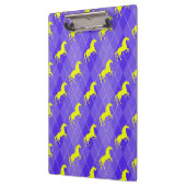 Porte-bloc Jacquard violet et jaune, Cheval, équestre (Gauche)