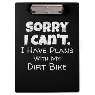 Porte-bloc J'Ai Des Plans Avec Mon Dirt Vélo Cadeau