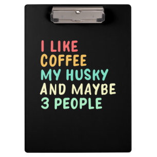 Porte-bloc J'Aime Le Café Et Mon Husky