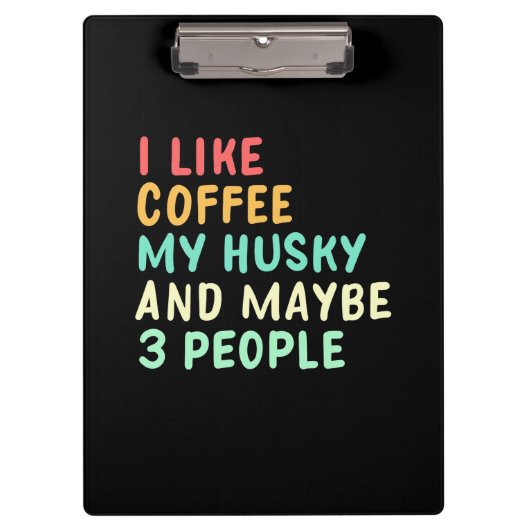 Porte-bloc J'Aime Le Café Et Mon Husky (Devant)