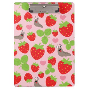 Porte-bloc J'aime les fraises Motif sans couture