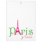 Porte-bloc J'aime Paris (Dos)