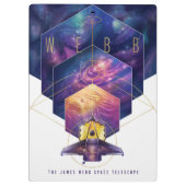 Porte-bloc James Webb télescope spatial Illustration Art (Dos)