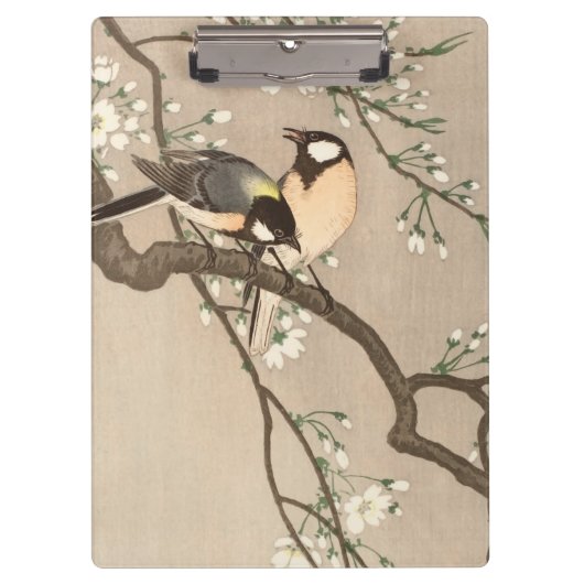 Porte-bloc Japonais Asiatique Koson Bird Chickadee Songbird (Devant)