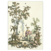 Porte-bloc Jardin asiatique avec femme et animaux (Dos)