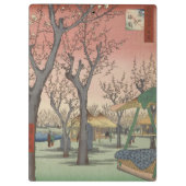 Porte-bloc Jardin de prune fleuri d'arbre japonais (Dos)