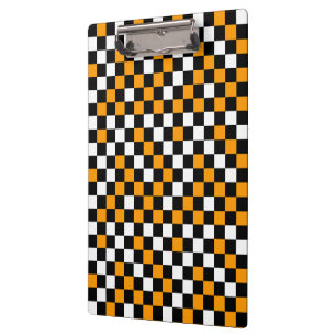 Porte-bloc Jaune à carreaux noir et blanc