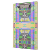 Porte-bloc Jaune bleu violet géométrique (Gauche)