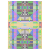 Porte-bloc Jaune bleu violet géométrique (Dos)