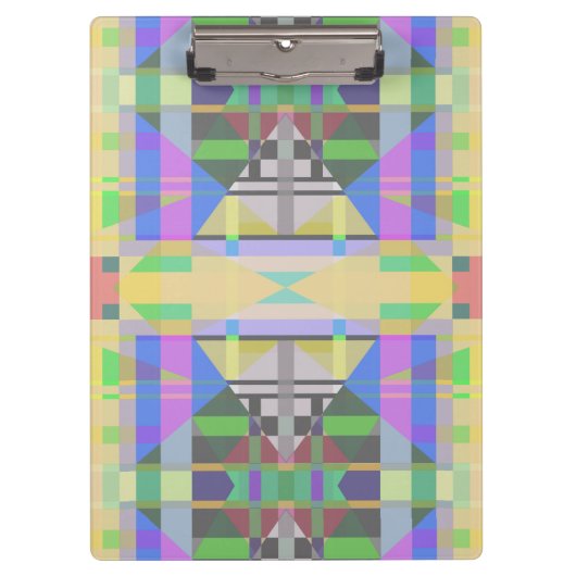 Porte-bloc Jaune bleu violet géométrique (Devant)