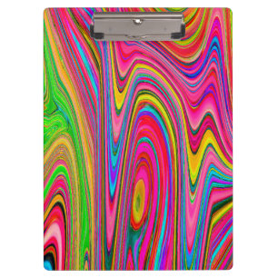 Porte-bloc Jaune, Rouge et Bleu Abstrait Groovy Art Tripant
