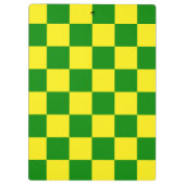 Porte-bloc Jaune vert À damiers Motif chèque (Dos)