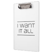 Porte-bloc JE LE VEUX TOUT !  Achats drôles (Gauche)