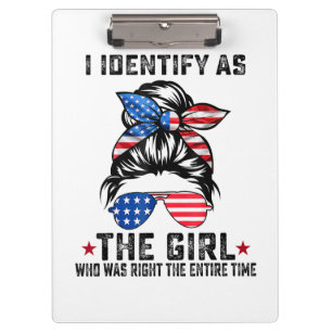 Porte-bloc Je M'Identifie Comme La Fille Qui Avait Raison De