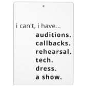 Porte-bloc Je ne peux pas, j'ai... porte - bloc. (Dos)