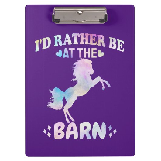 Porte-bloc Je Préférerais Être À La Grange (Devant)