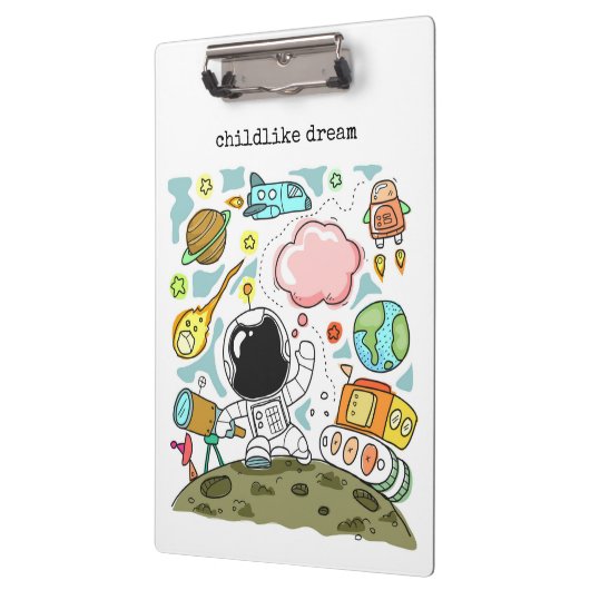 Porte-bloc Je serai un astronaute - un rêve enfantin (Gauche)