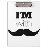 Porte-bloc Je suis avec Moustache (Devant)