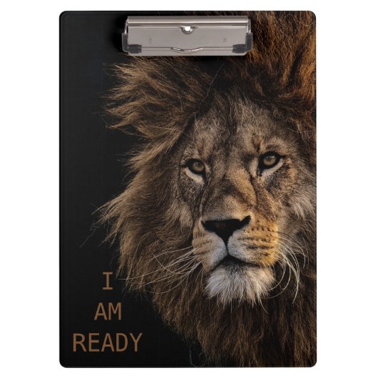 Porte-bloc JE SUIS PRÊT - Lion (Devant)