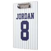 Porte-bloc Jersey de baseball avec nom et numéro personnalisé (Gauche)